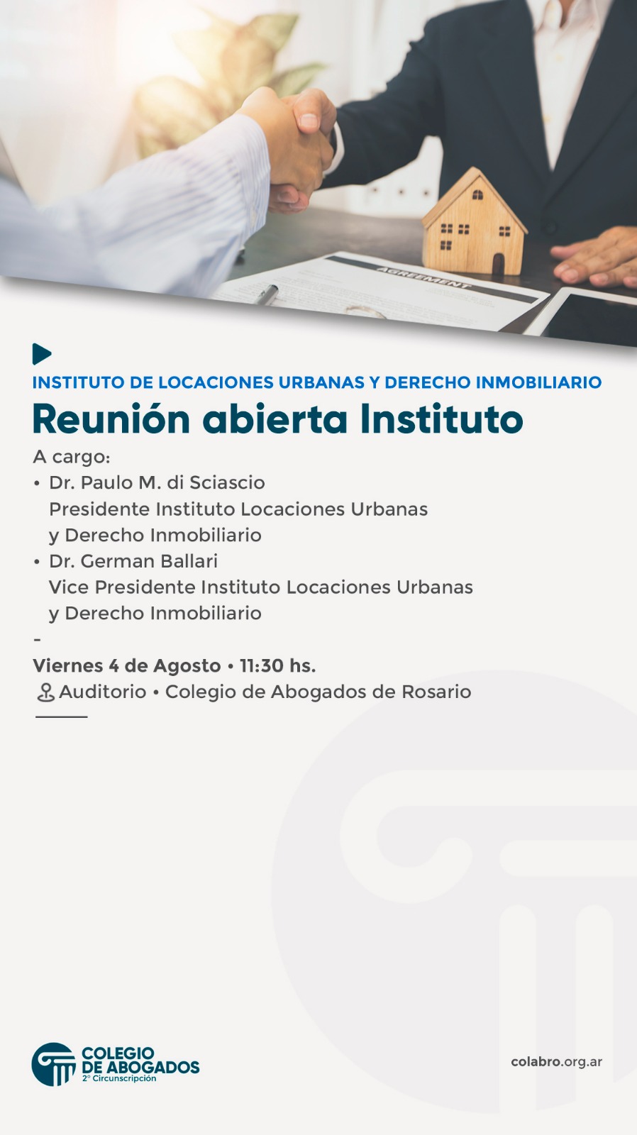 REUNIÓN ABIERTA INSTITUTO - 04/08/2023